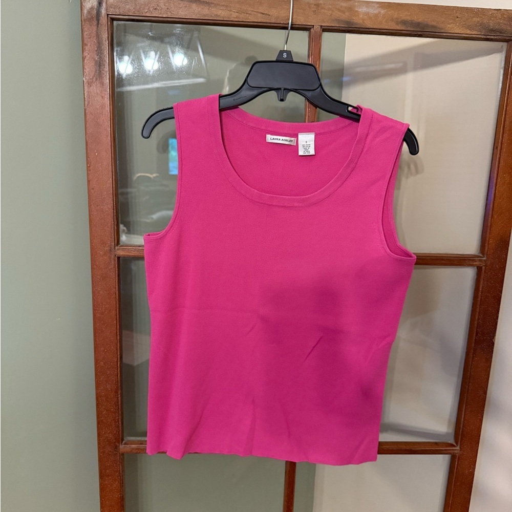Laura Ashley Pink Vintage Tank Top - Size Small